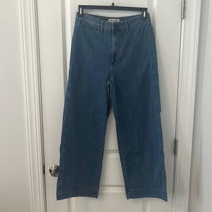 NWT Madewell Wide Leg Denim Patch Pocket Jean